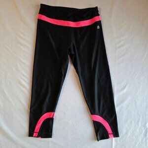 RBX Capri Leggings – Size Medium | Black & Neon Pink